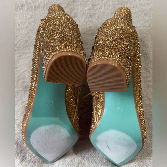 BETSEY JOHNSON • SB-Cady Bootie • Gold Glitter - Picture 12 of 13